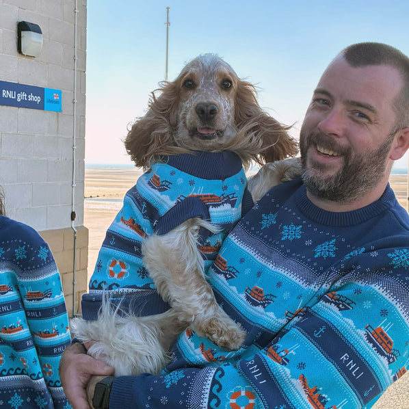 RNLI Dog Knitted Christmas Jumper
