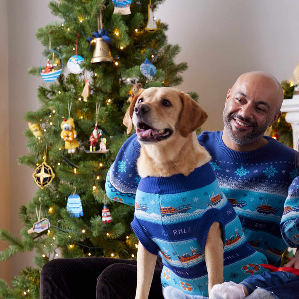 RNLI Dog Knitted Christmas Jumper