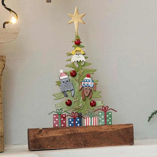 RNLI Dogs in a Tree Standing Decoration
