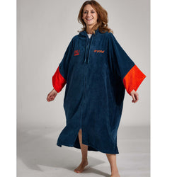 RNLI Dryrobe® Full-Zip Towel Robe, Blue/Orange