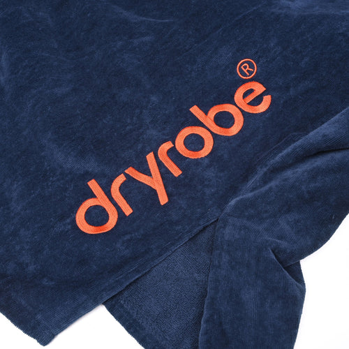 RNLI Dryrobe® Full-Zip Towel Robe, Blue/Orange