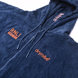 RNLI Dryrobe® Full-Zip Towel Robe, Blue/Orange
