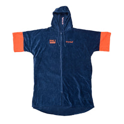 RNLI Dryrobe® Full-Zip Towel Robe, Blue/Orange