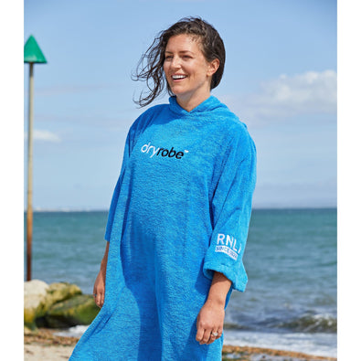 RNLI dryrobe® Organic Towel Robe, Blue