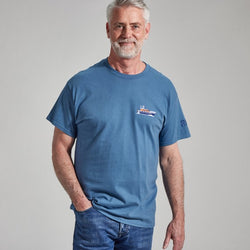 RNLI Embroidered Boat Unisex T-Shirt, Blue