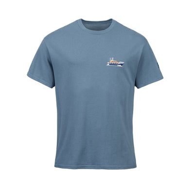 RNLI Embroidered Boat Unisex T-Shirt, Blue