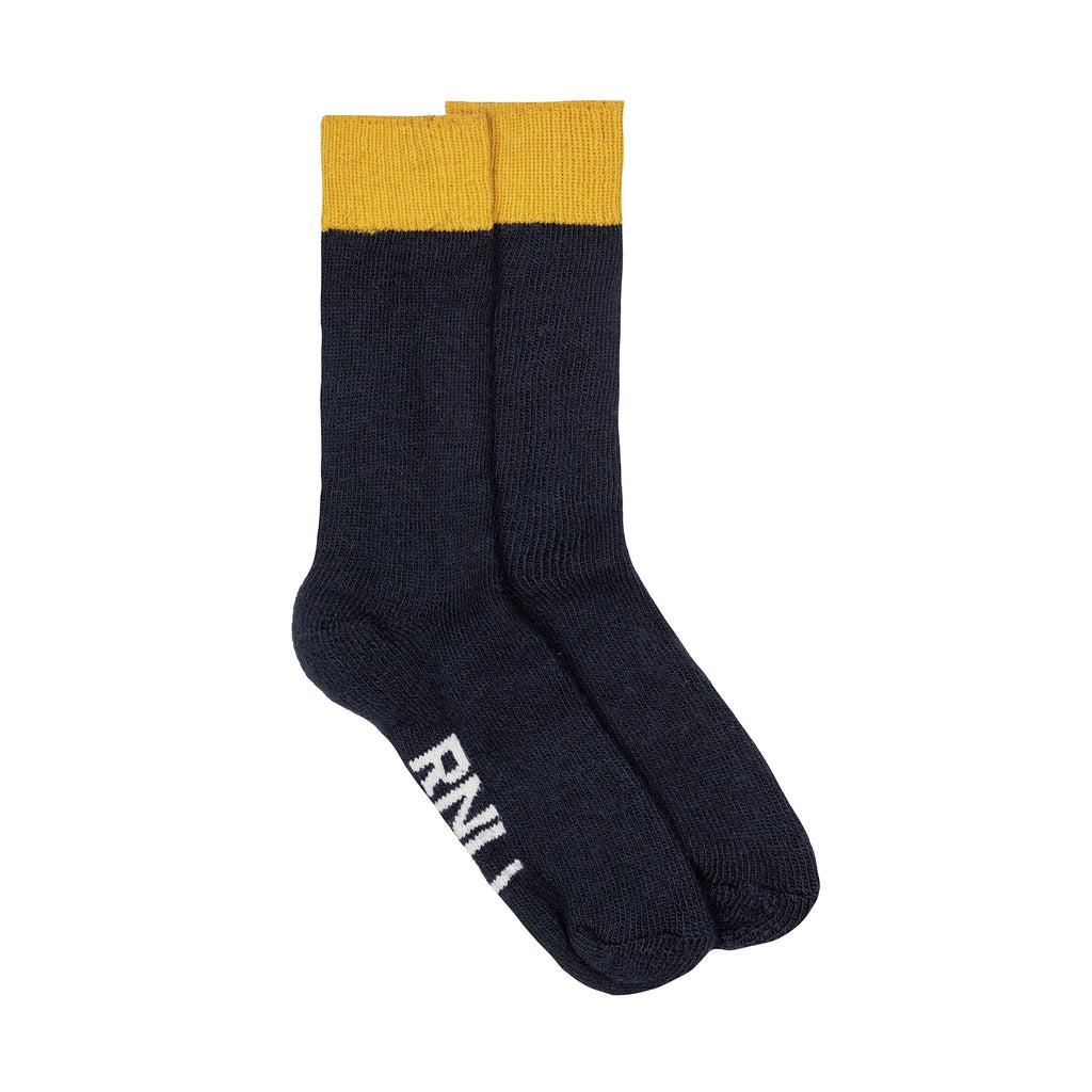 RNLI Finisterre Boot Sock, Navy/Beeswax | RNLI Shop