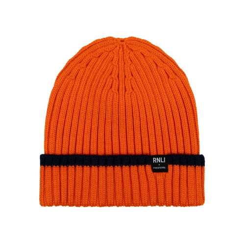 RNLI + Finisterre Fisherman Beanie, Flame/Navy