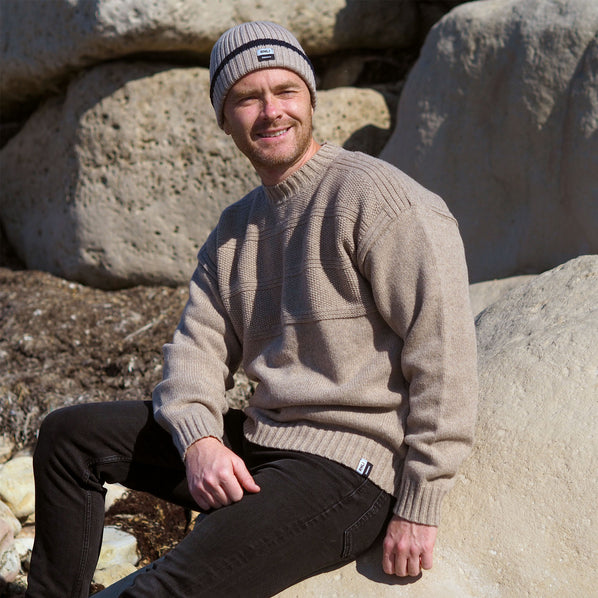 RNLI + Finisterre Men’s Polperro Jumper, Oat