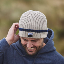 RNLI + Finisterre Tipped Fisherman Beanie Hat, Oat