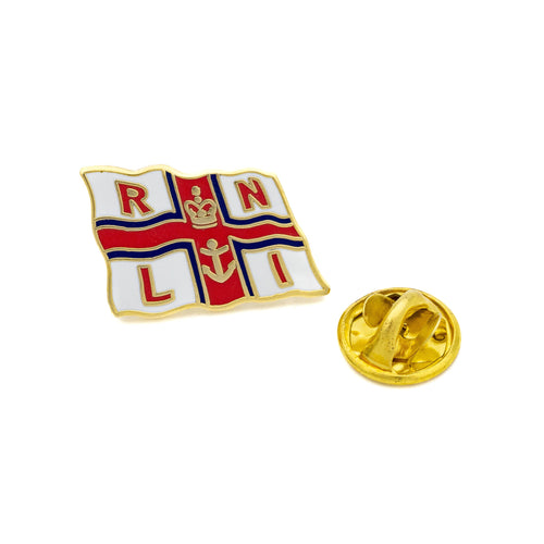 RNLI Flag Lapel Pin Badge, Gold
