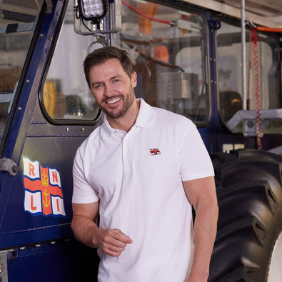 RNLI Flag Polo Shirt, White