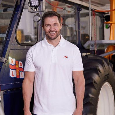 RNLI Flag Polo Shirt, White