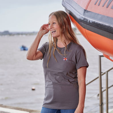 RNLI Flag Unisex T-shirt, Charcoal