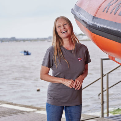RNLI Flag Unisex T-shirt, Charcoal