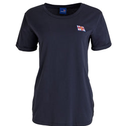 RNLI Flag Women's Turn Up Sleeve T-Shirt Navy
