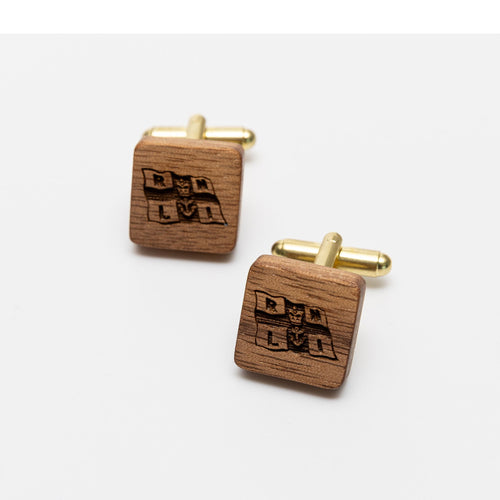 RNLI Flag Wooden Cufflinks