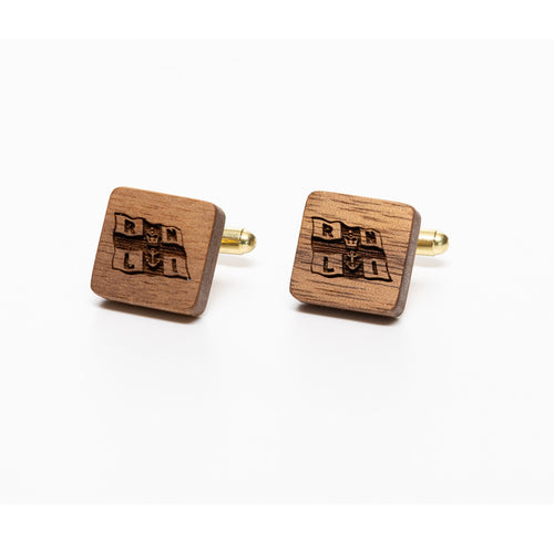 RNLI Flag Wooden Cufflinks