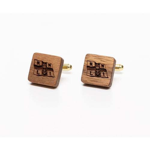 RNLI Flag Wooden Cufflinks