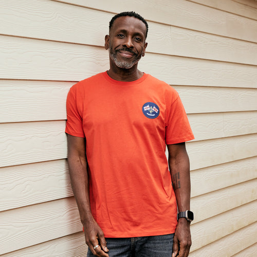 RNLI Heritage Flag Badge T-shirt, Red