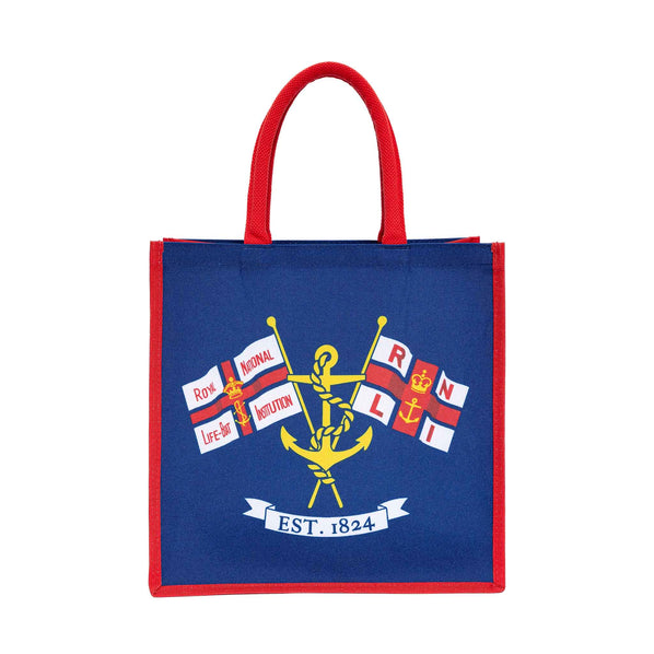 RNLI Heritage Flag Recycled Shopping Bag, Navy