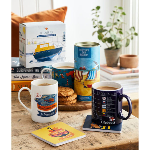 RNLI Icons Bone China Mug, Aqua