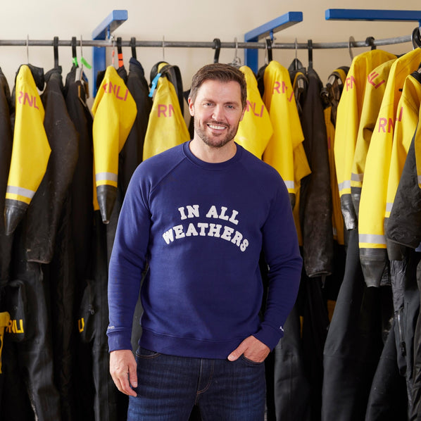 RNLI In All Weathers Unisex Sweatshirt, Navy