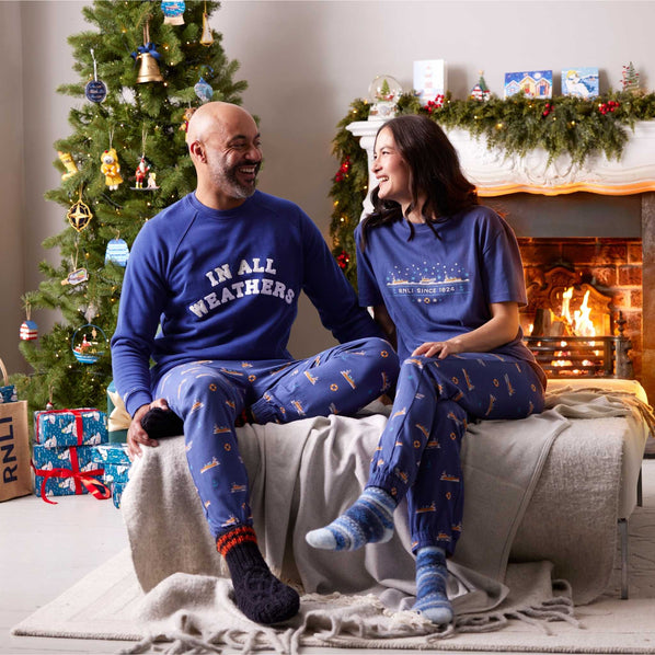 RNLI In All Weathers Unisex Sweatshirt, Navy