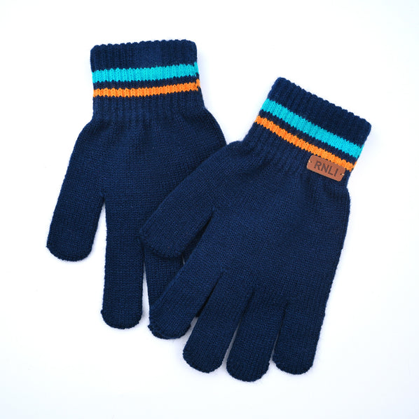 RNLI Knitted Gloves, Navy