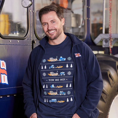 RNLI Land and Sea Christmas Unisex T-shirt, Navy