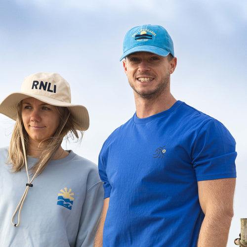RNLI Lifeguards Embroidered Cap, Washed Blue