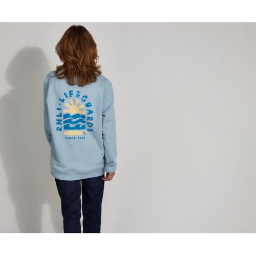 RNLI Lifeguards Unisex Sweatshirt, Light Blue