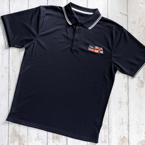 RNLI Membership Tipped Polo Navy