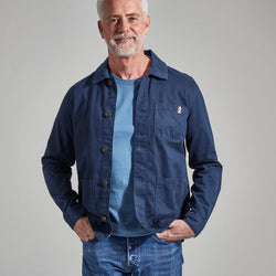 RNLI Men's Organic Cotton Overshirt, Navy