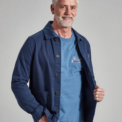 RNLI Men's Organic Cotton Overshirt, Navy