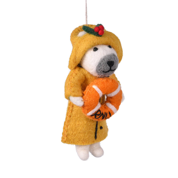 RNLI Polar Bear in Sou’wester Decoration