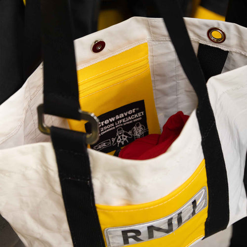 RNLI Repurposed ALB Lifejacket Tote Bag, Yellow
