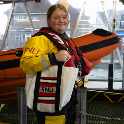 RNLI Repurposed ILB Lifejacket Tote Bag, Red