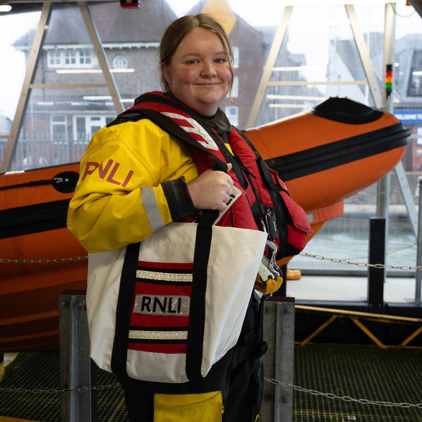 RNLI Repurposed ILB Lifejacket Tote Bag, Red