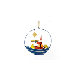 RNLI Santa with a Telescope Decoration
