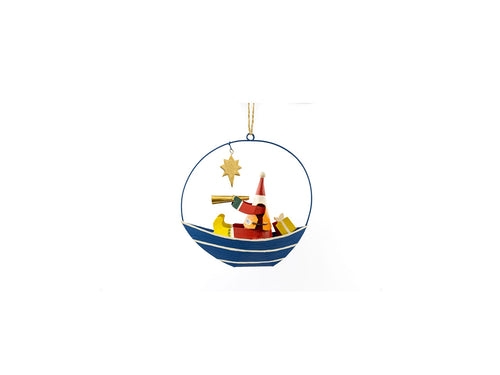 RNLI Santa with a Telescope Decoration