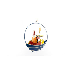 RNLI Santa with a Telescope Decoration