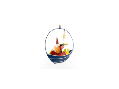 RNLI Santa with a Telescope Decoration