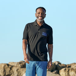 RNLI Since 1824 Men's Polo Shirt, Black