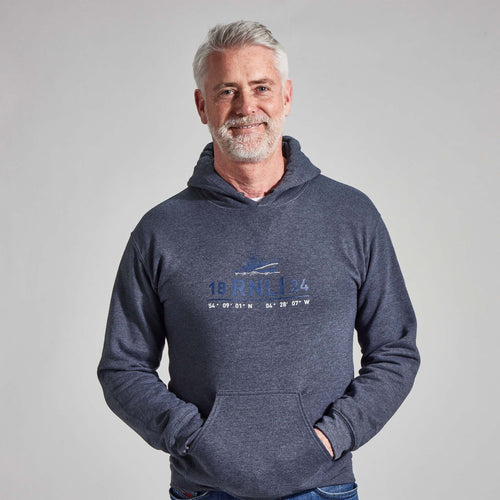 RNLI Since 1824 Unisex Hoodie, Charcoal