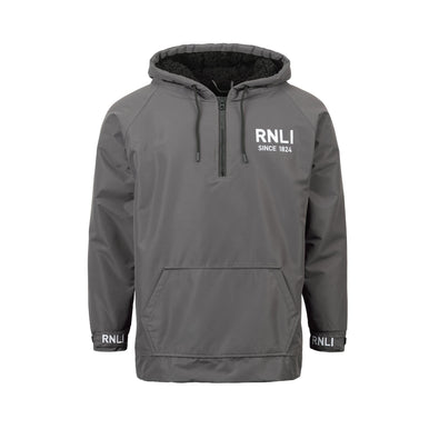 RNLI Since 1824 Unisex Waterproof Fleece Hoodie, Grey