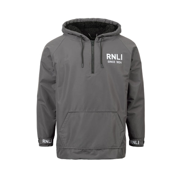 RNLI Since 1824 Unisex Waterproof Fleece Hoodie, Grey