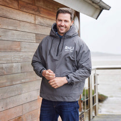 RNLI Since 1824 Unisex Waterproof Fleece Hoodie, Grey