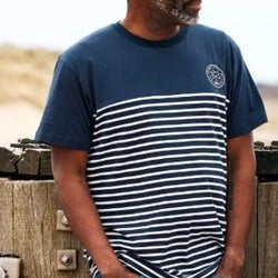 RNLI Stripe Men's T-Shirt Navy