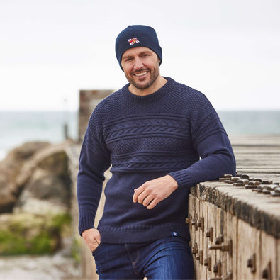 RNLI Unisex Guernsey Jumper, Navy